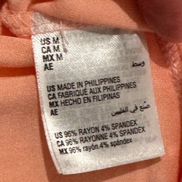 INC International Concepts Peach Surplice Sleeveless Faux Wrap Top - Size M - Picture 5 of 6